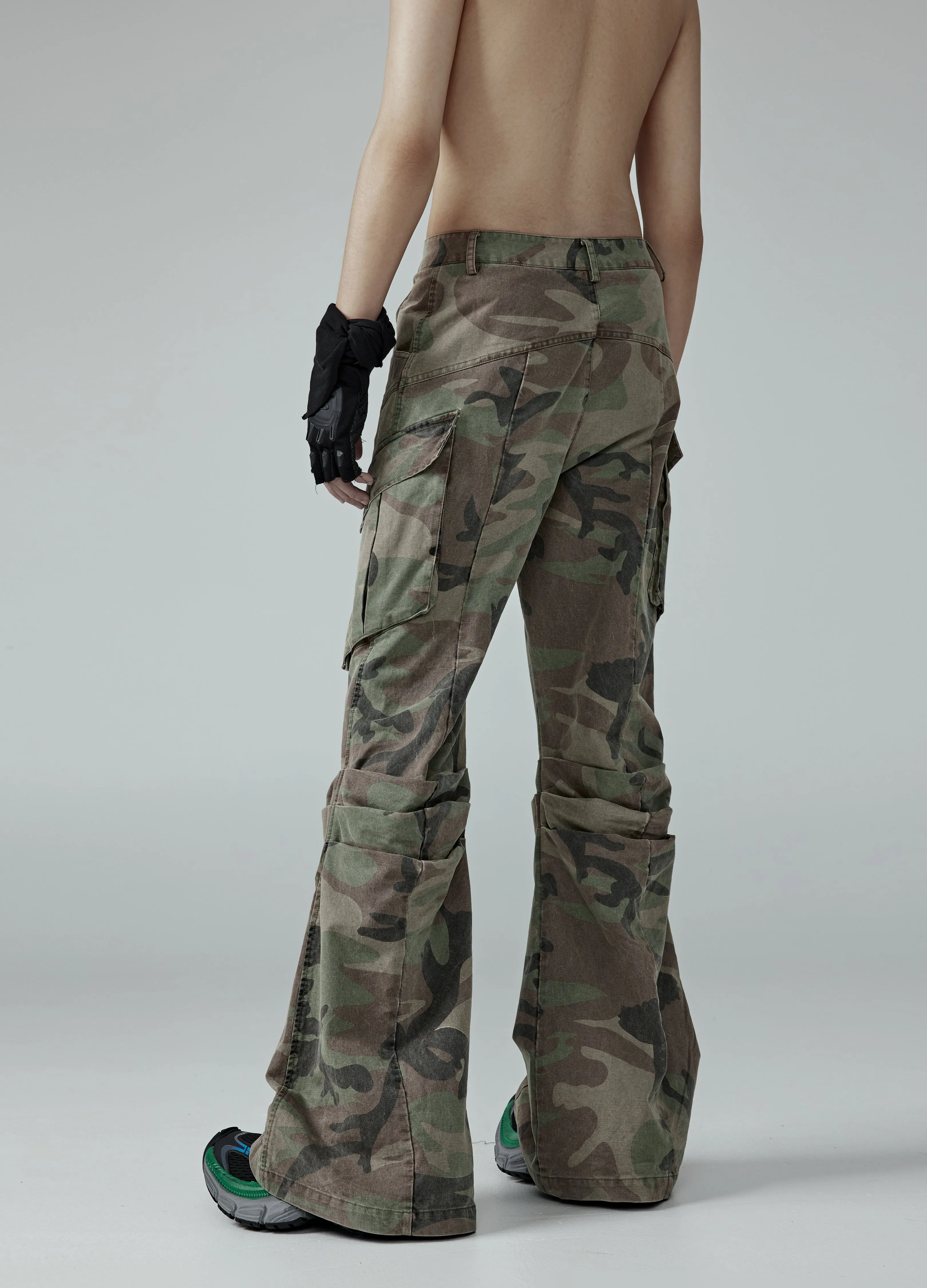 24SS Camouflage Machete-Cut Pants