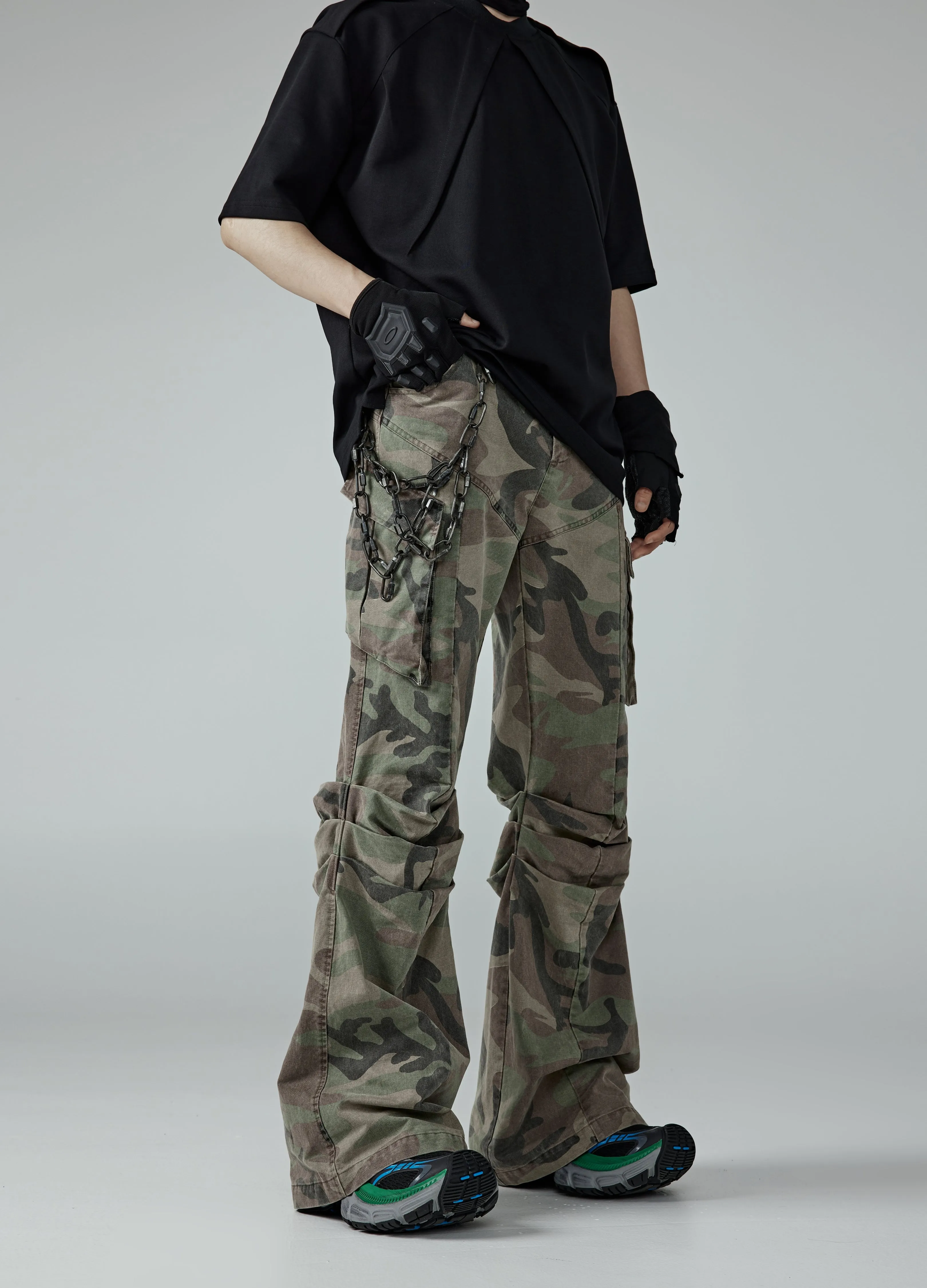 24SS Camouflage Machete-Cut Pants