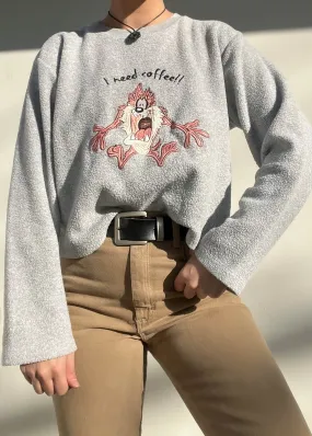 90's Taz Coffee Pullover (M)