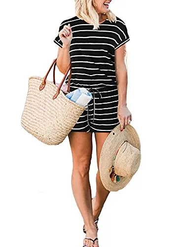 ANRABESS Rompers for Women Summer 2024 Casual Dressy One Piece Tshirt Short Pants Jumpsuit Beach Vacation Outfit Clothes A233-taikonghui-L