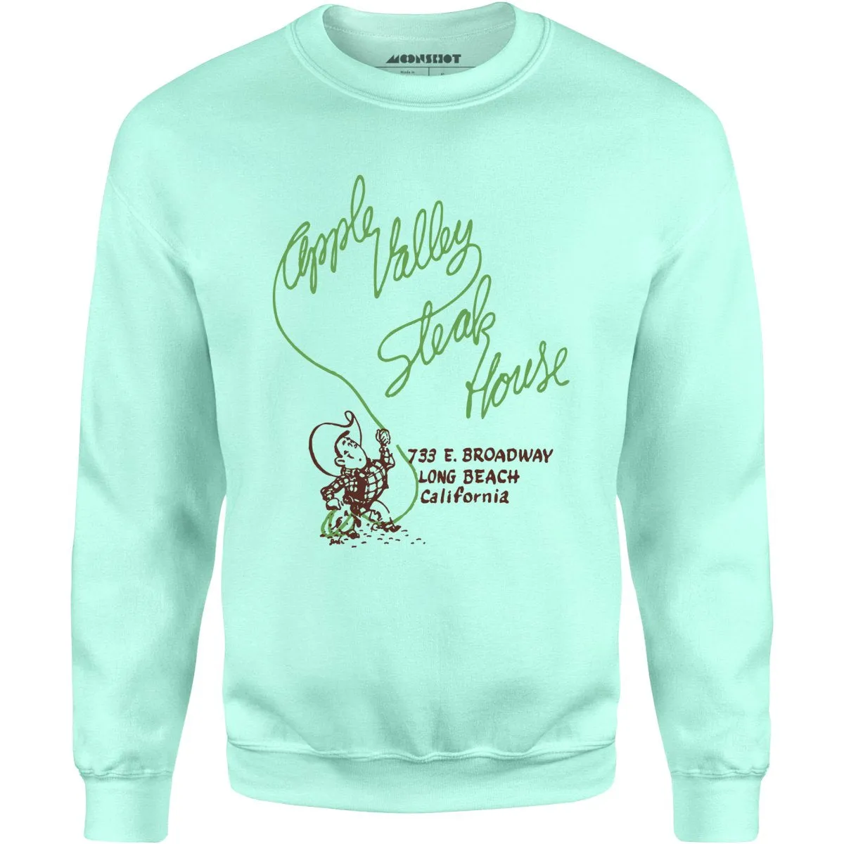 Apple Valley Steak House - Long Beach, CA - Vintage Restaurant - Unisex Sweatshirt