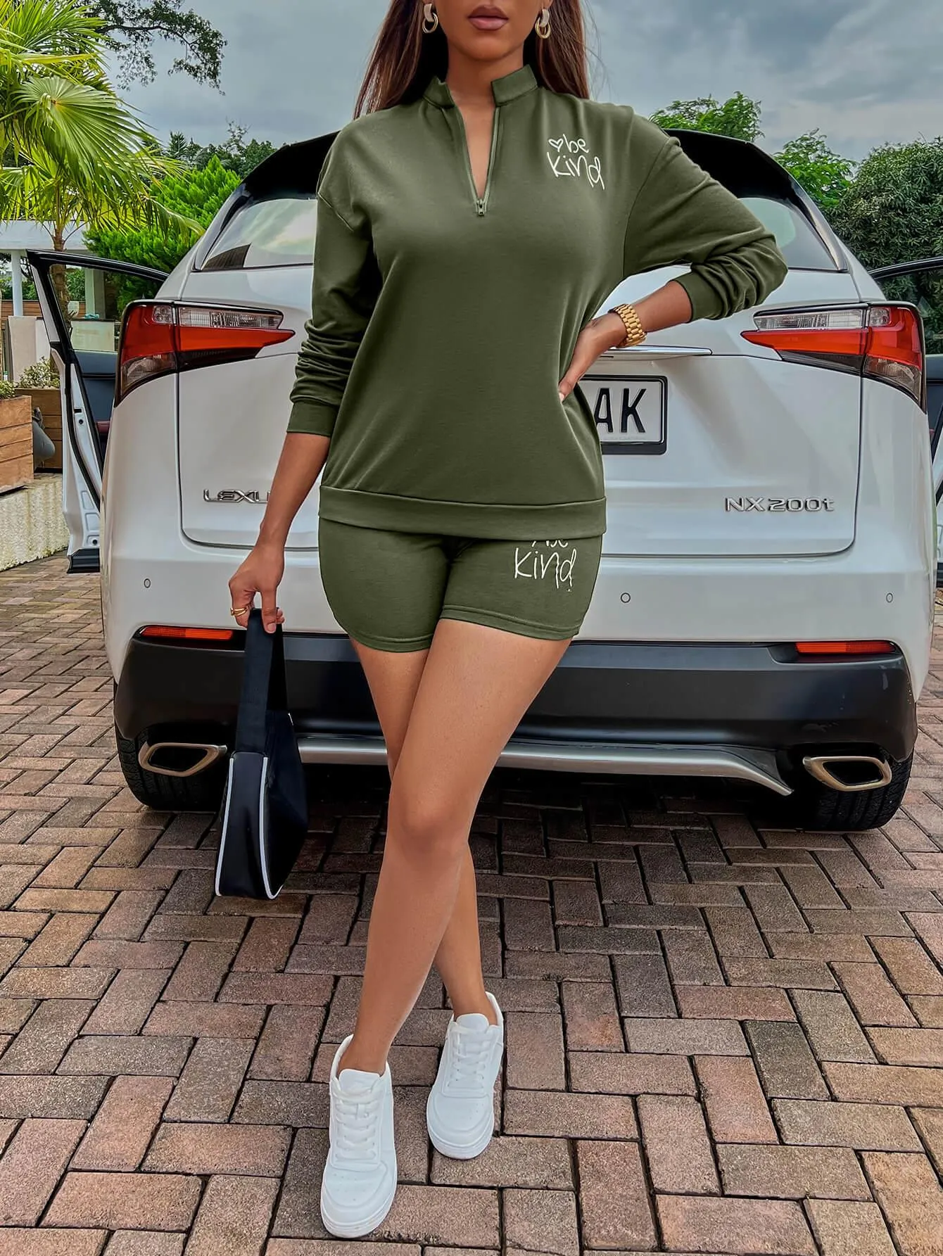 Be Kind Comfort Duo: Graphic Sweatshirt & Shorts Set