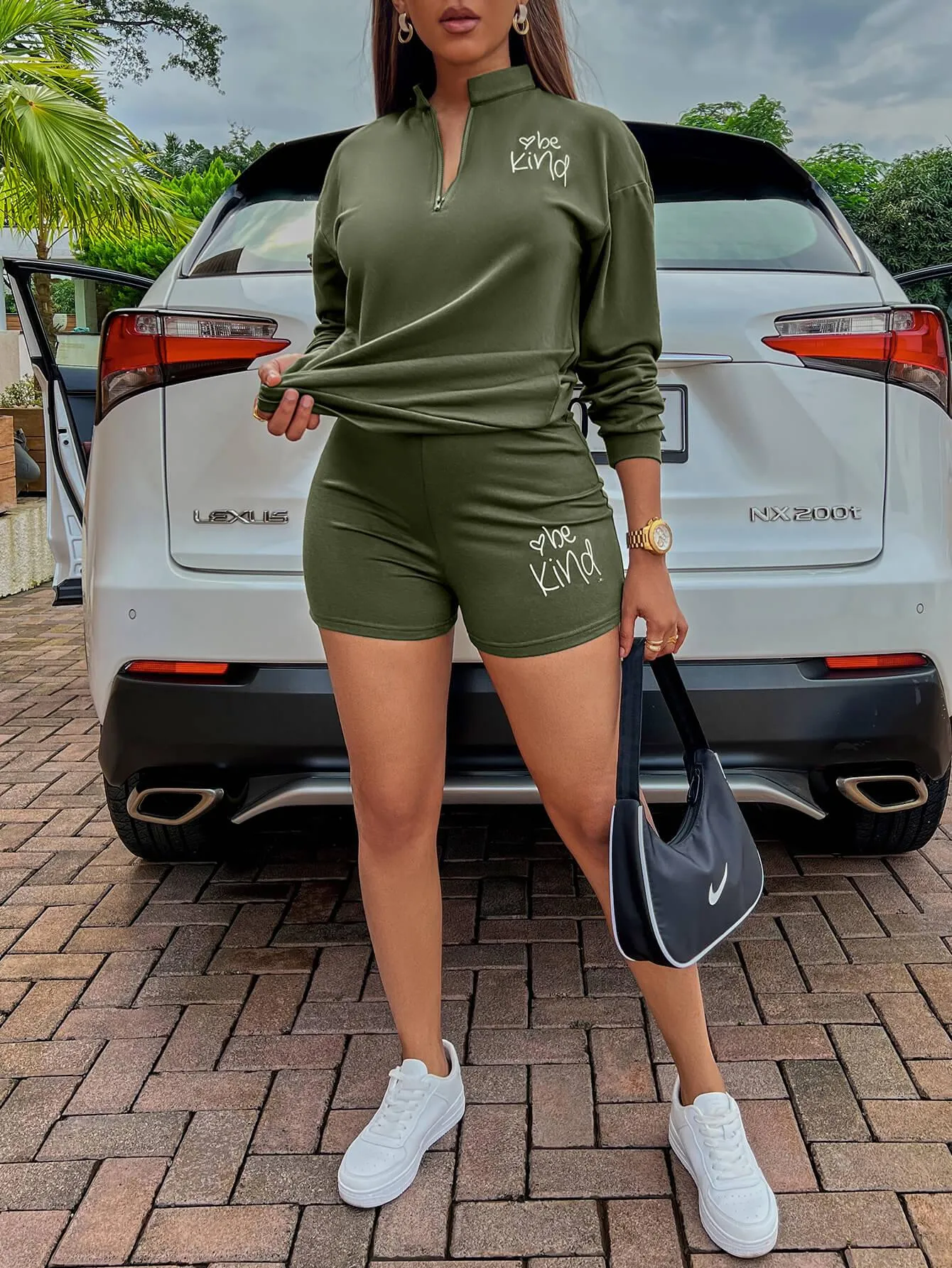 Be Kind Comfort Duo: Graphic Sweatshirt & Shorts Set