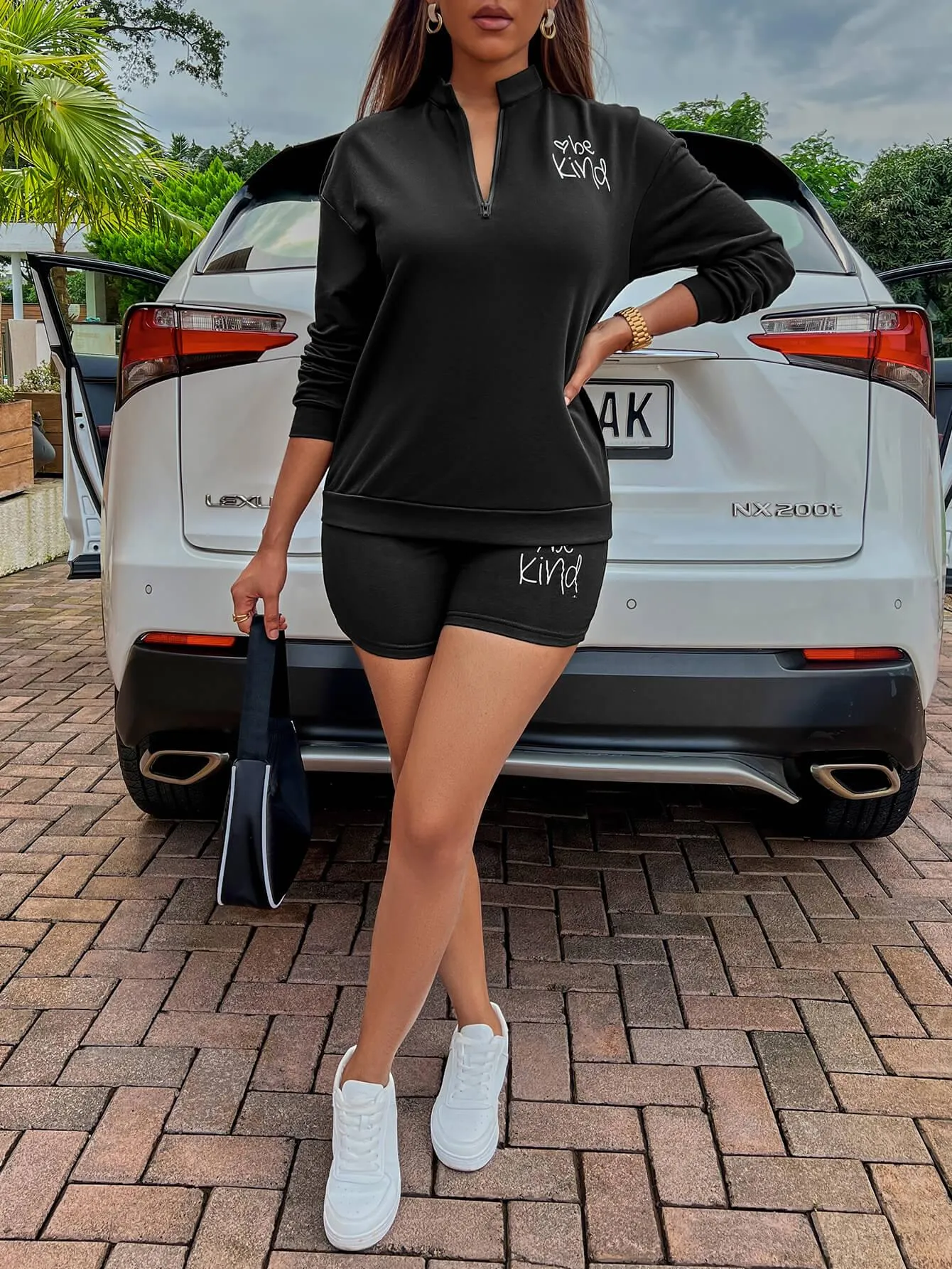 Be Kind Comfort Duo: Graphic Sweatshirt & Shorts Set