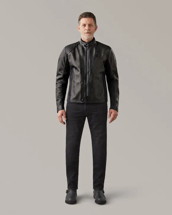 BELSTAFF MISTRAL LEATHER MOTORCYCLE JACKET - BLACK