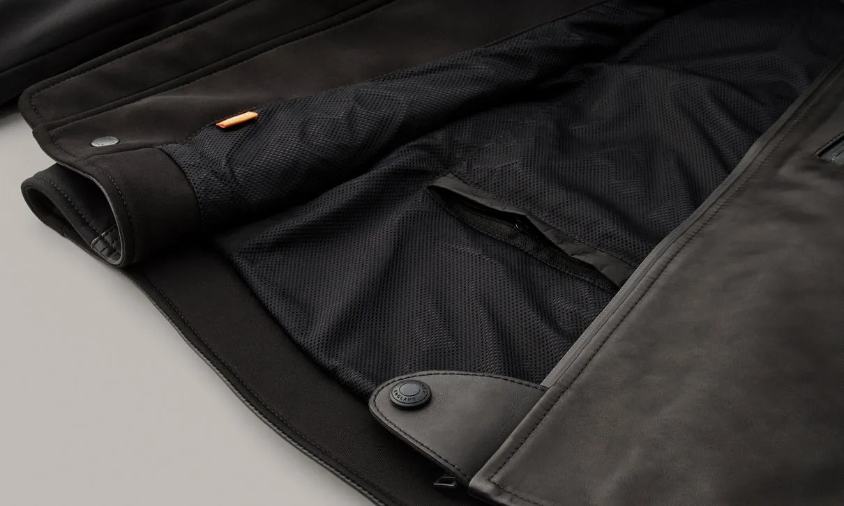 BELSTAFF MISTRAL LEATHER MOTORCYCLE JACKET - BLACK