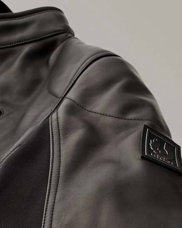 BELSTAFF MISTRAL LEATHER MOTORCYCLE JACKET - BLACK