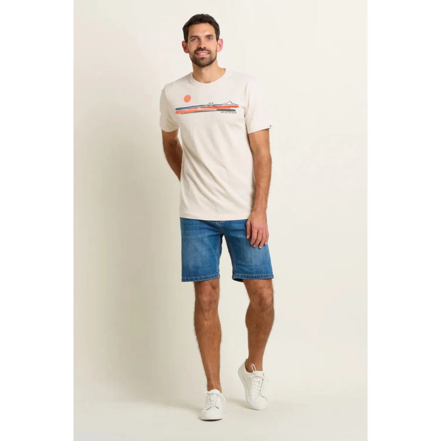 Brakeburn XXL White Printed Bike T-Shirt
