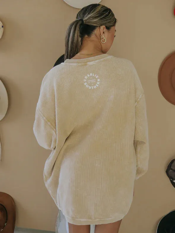 Colored Boots Corded Sweatshirt