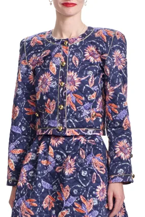 CORALIE QUILTED JACKET- Chalk Flower