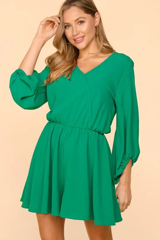 Curvy Girlz Greta Kelly Green Romper