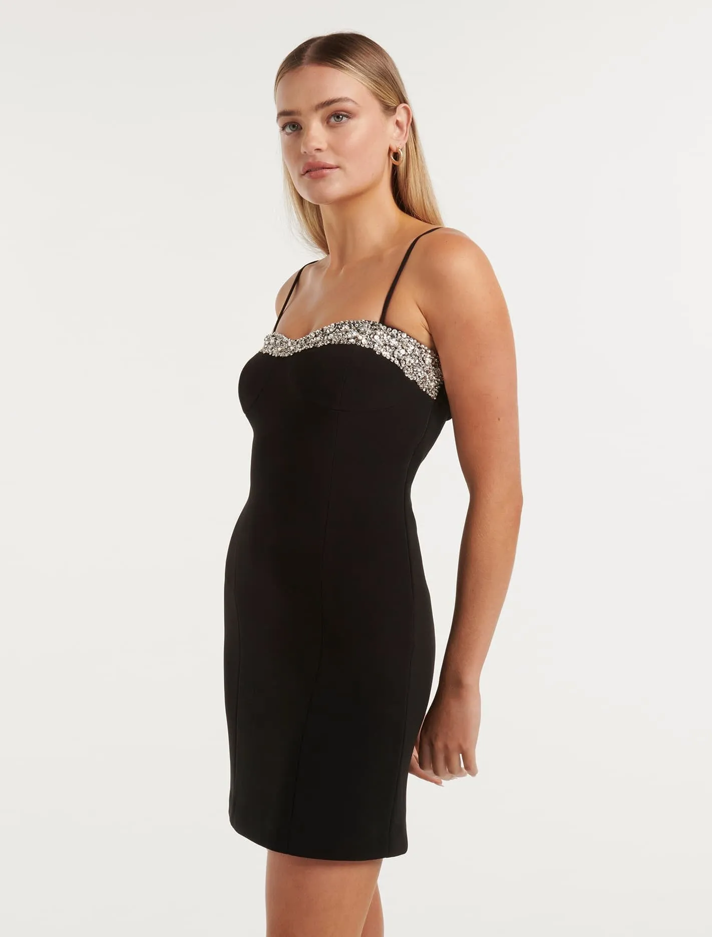 Ella Diamante Panel Corset Mini Dress