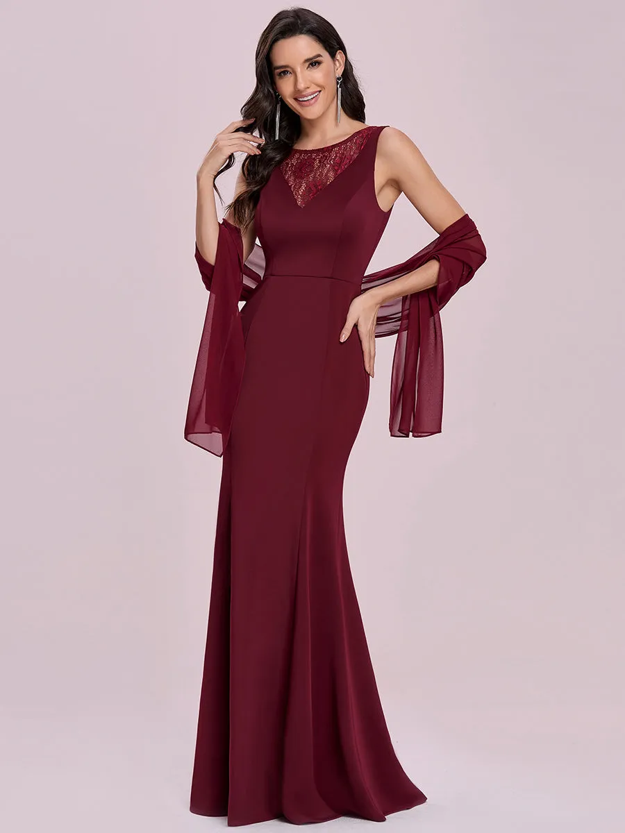Feminine Wholesale Mermaid Evening Dress with Chiffon Wrap EE00291