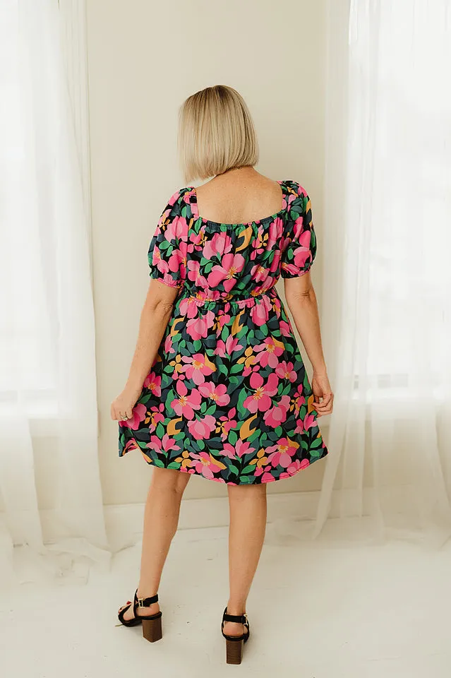 Floral Button Dress