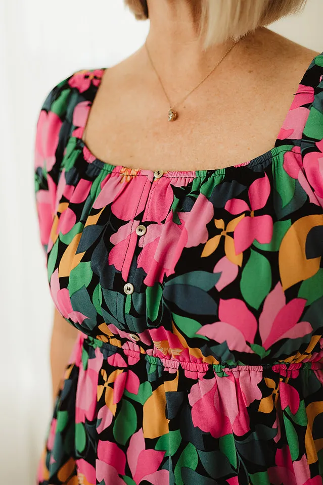 Floral Button Dress