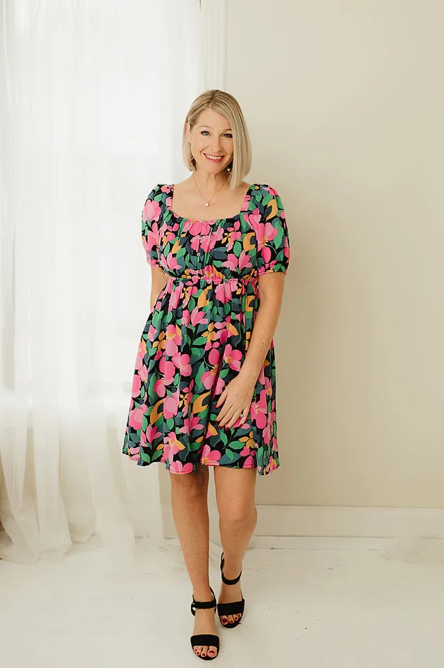 Floral Button Dress