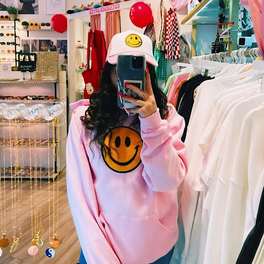 Fuzzy Soho Happy Face ™️ Sweatshirt PRE-ORDER Ships November 15th
