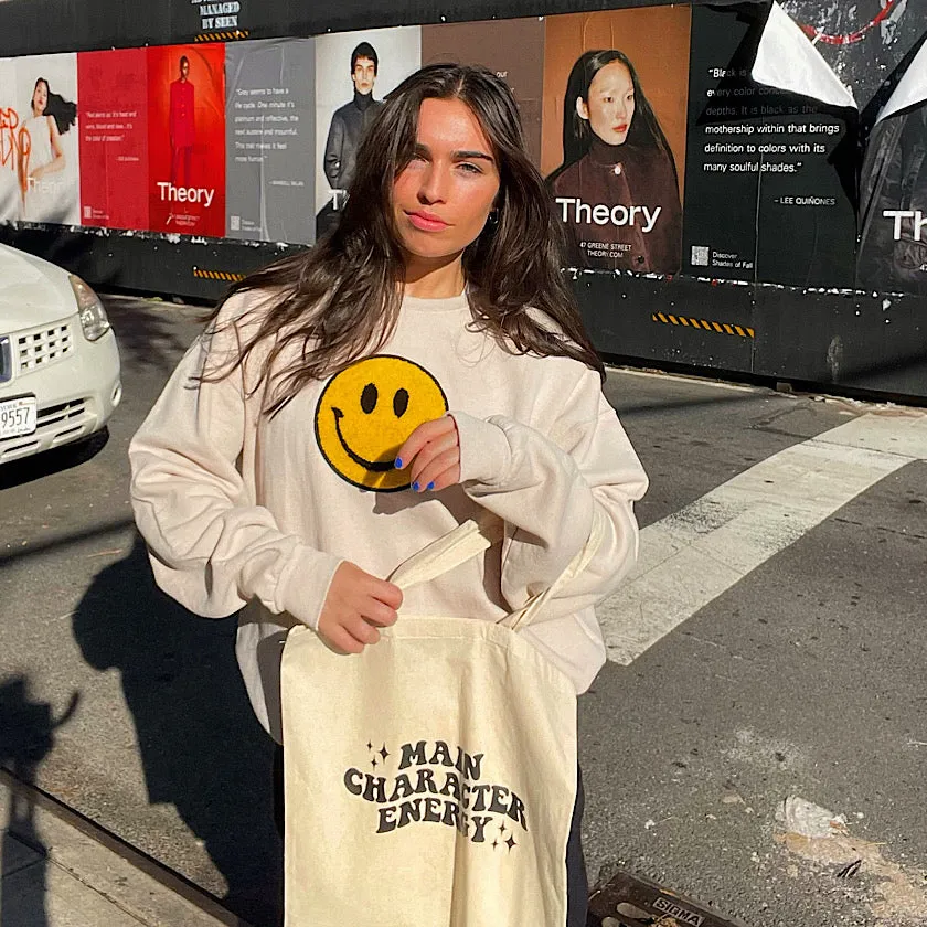 Fuzzy Soho Happy Face ™️ Sweatshirt PRE-ORDER Ships November 15th