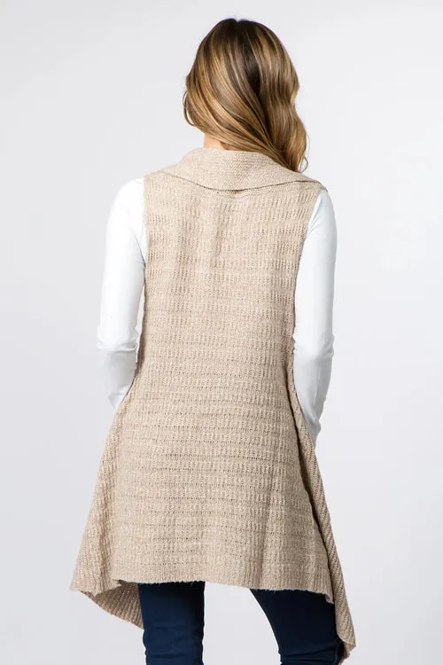Heather Knit Vest with Pockets