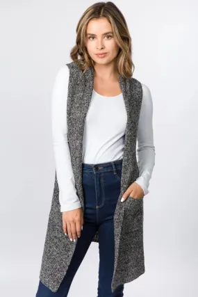Heather Knit Vest with Pockets
