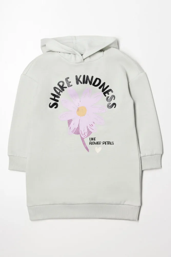 Hooded Sweat Dress Sage