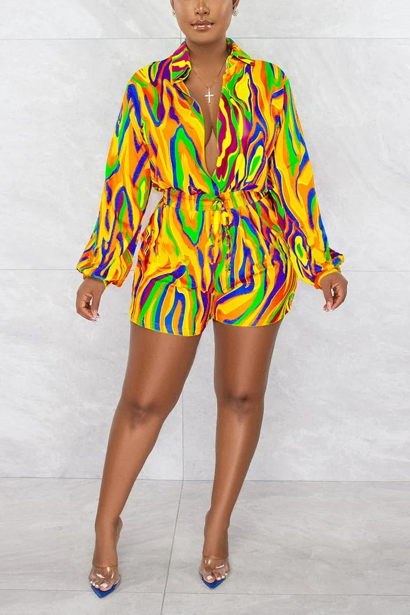 JA490 Rainbow Long Sleeve Rompers