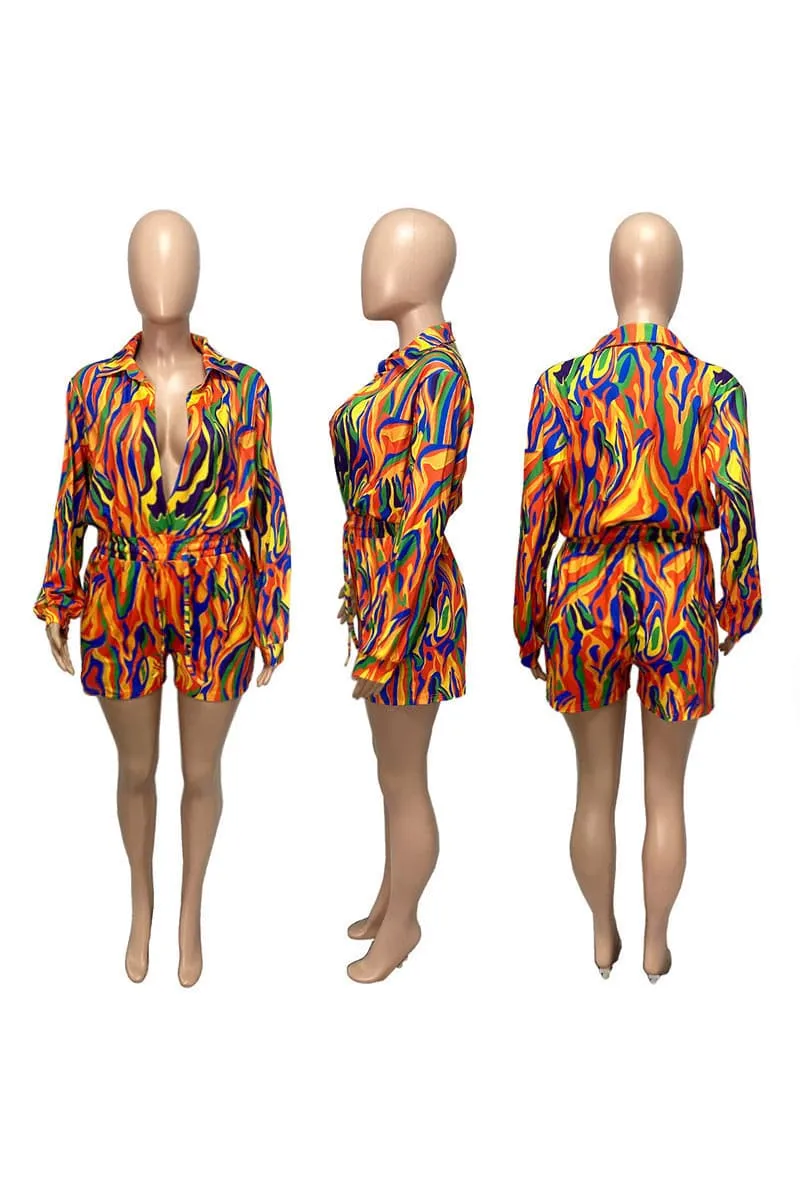 JA490 Rainbow Long Sleeve Rompers