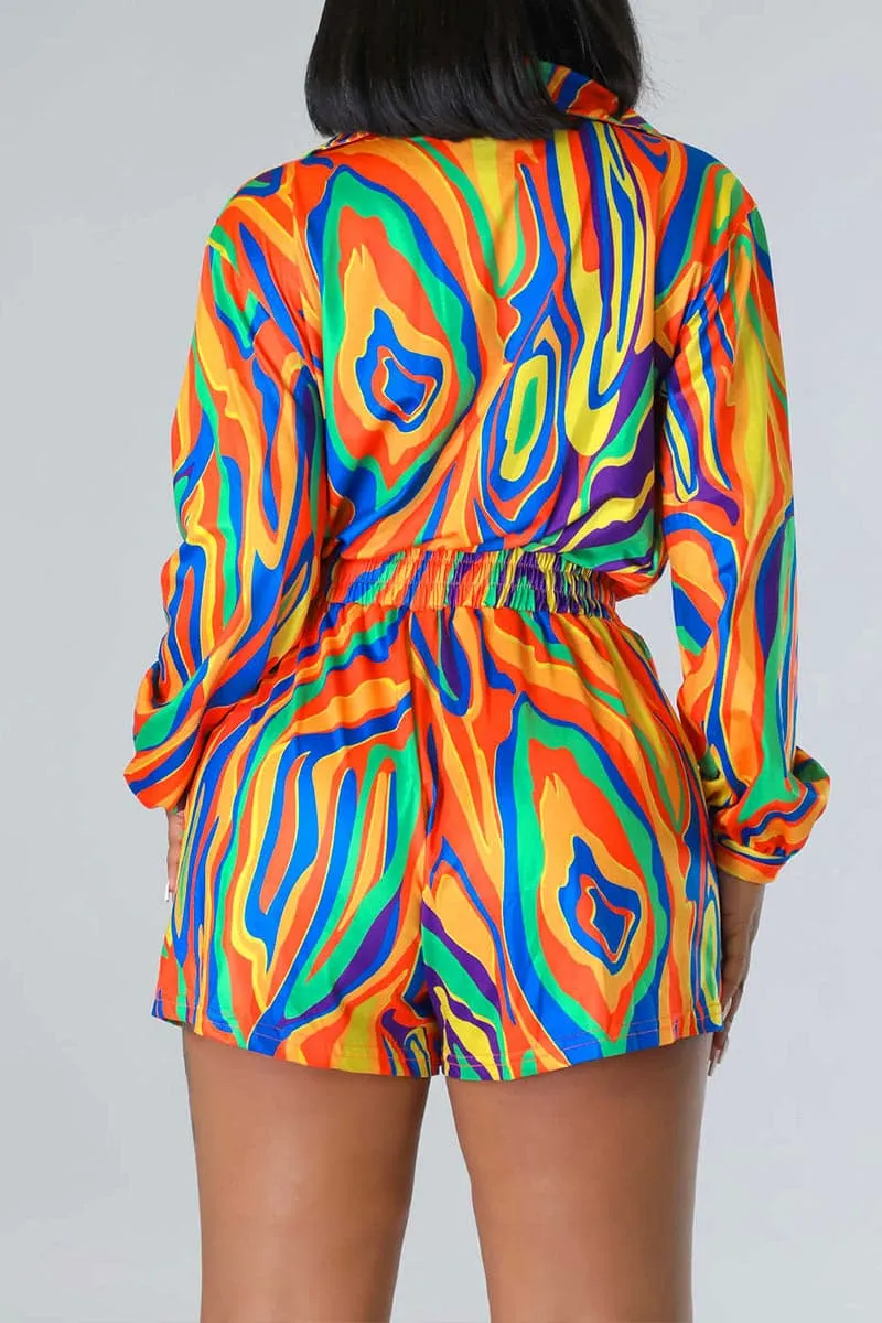 JA490 Rainbow Long Sleeve Rompers