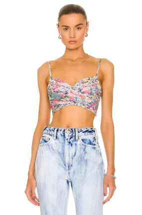 Lelia Bandeau Crop Top in Multicolor