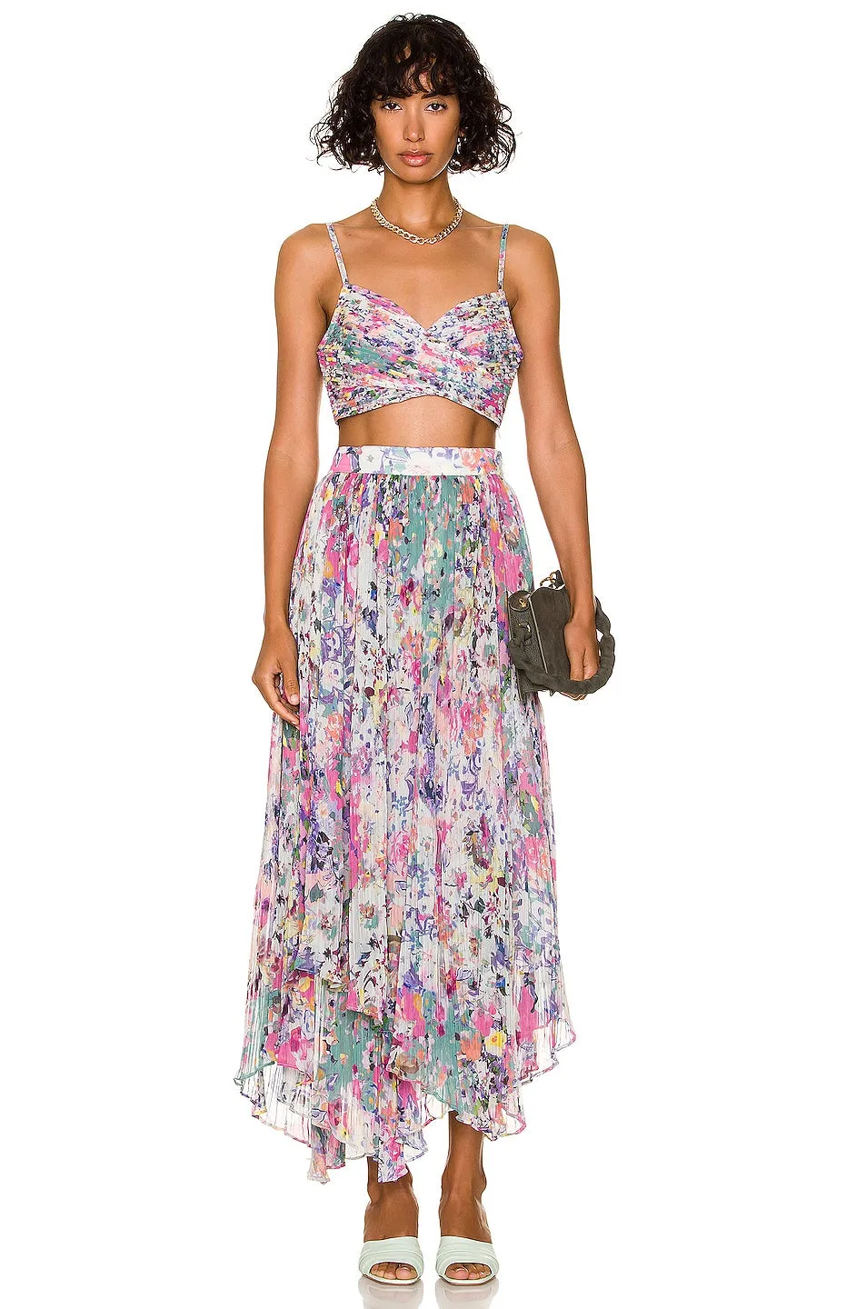 Lelia Bandeau Crop Top in Multicolor