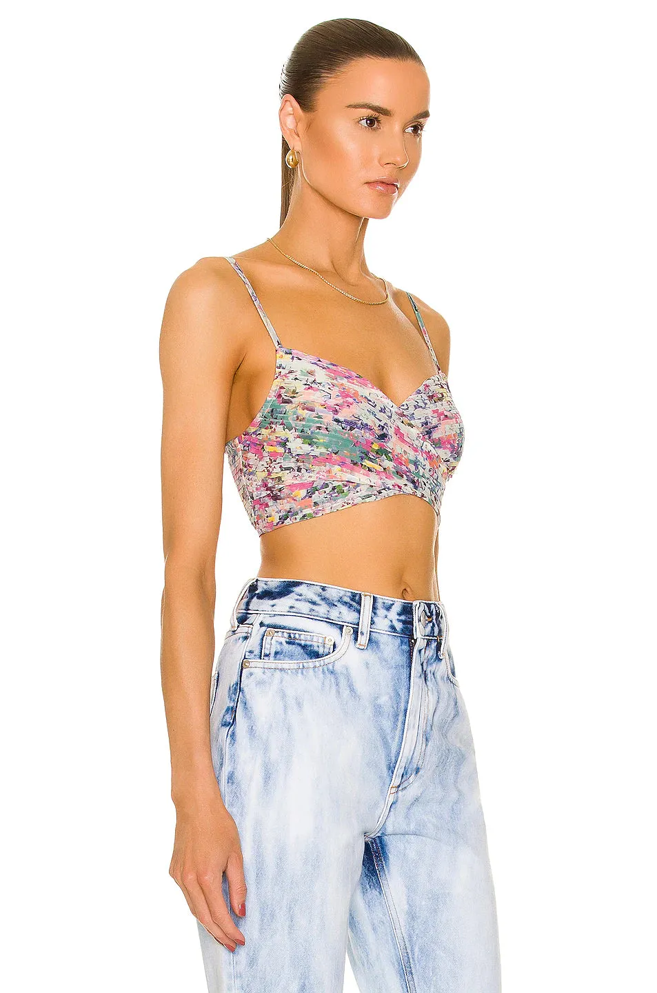 Lelia Bandeau Crop Top in Multicolor