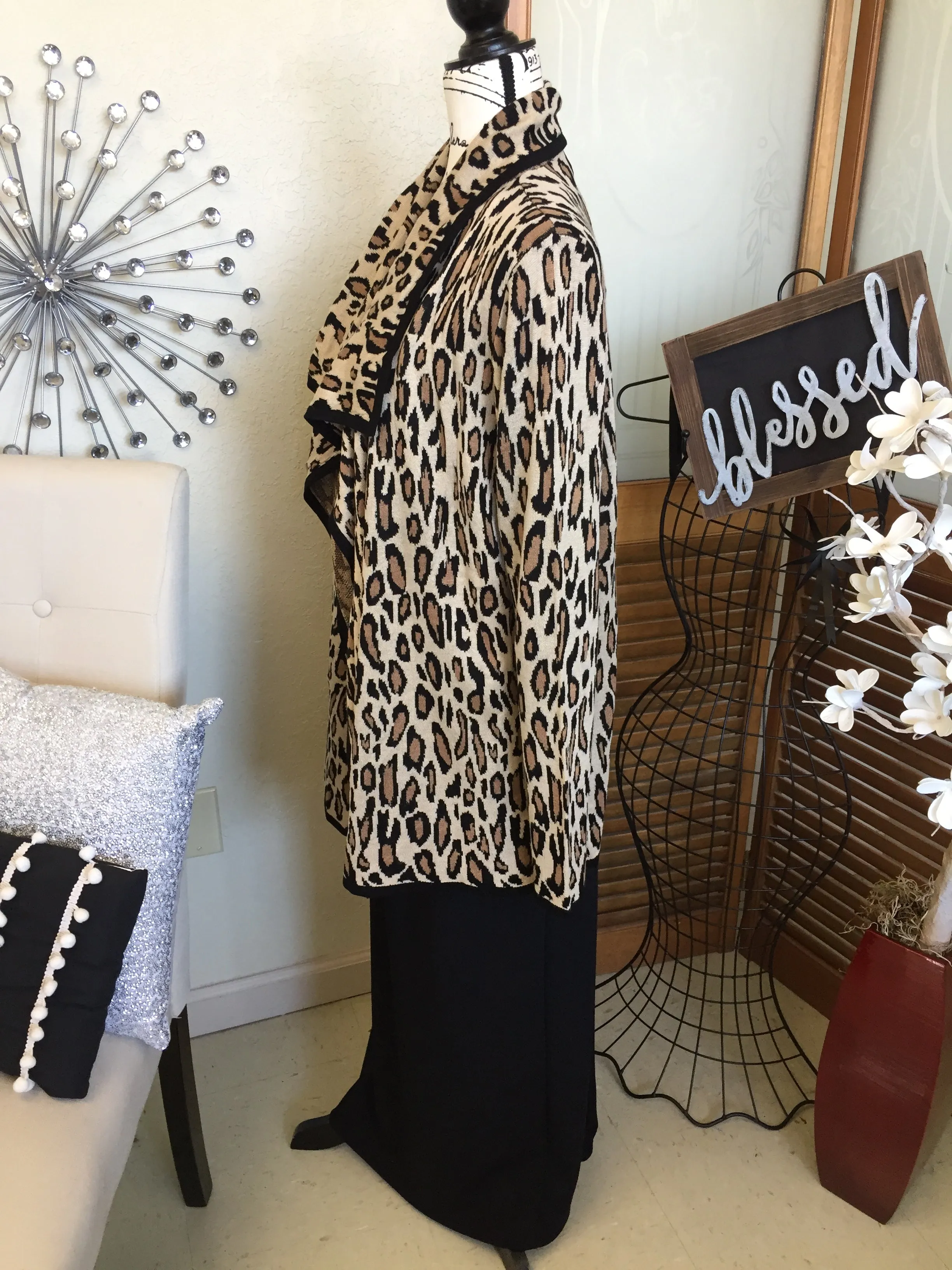 Leopard Knit Cardigan