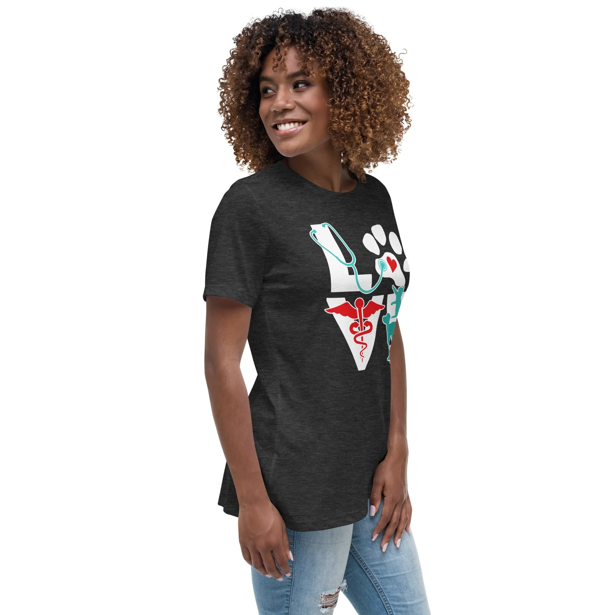 Love Cat and Dog Women's Relaxed T-Shirt