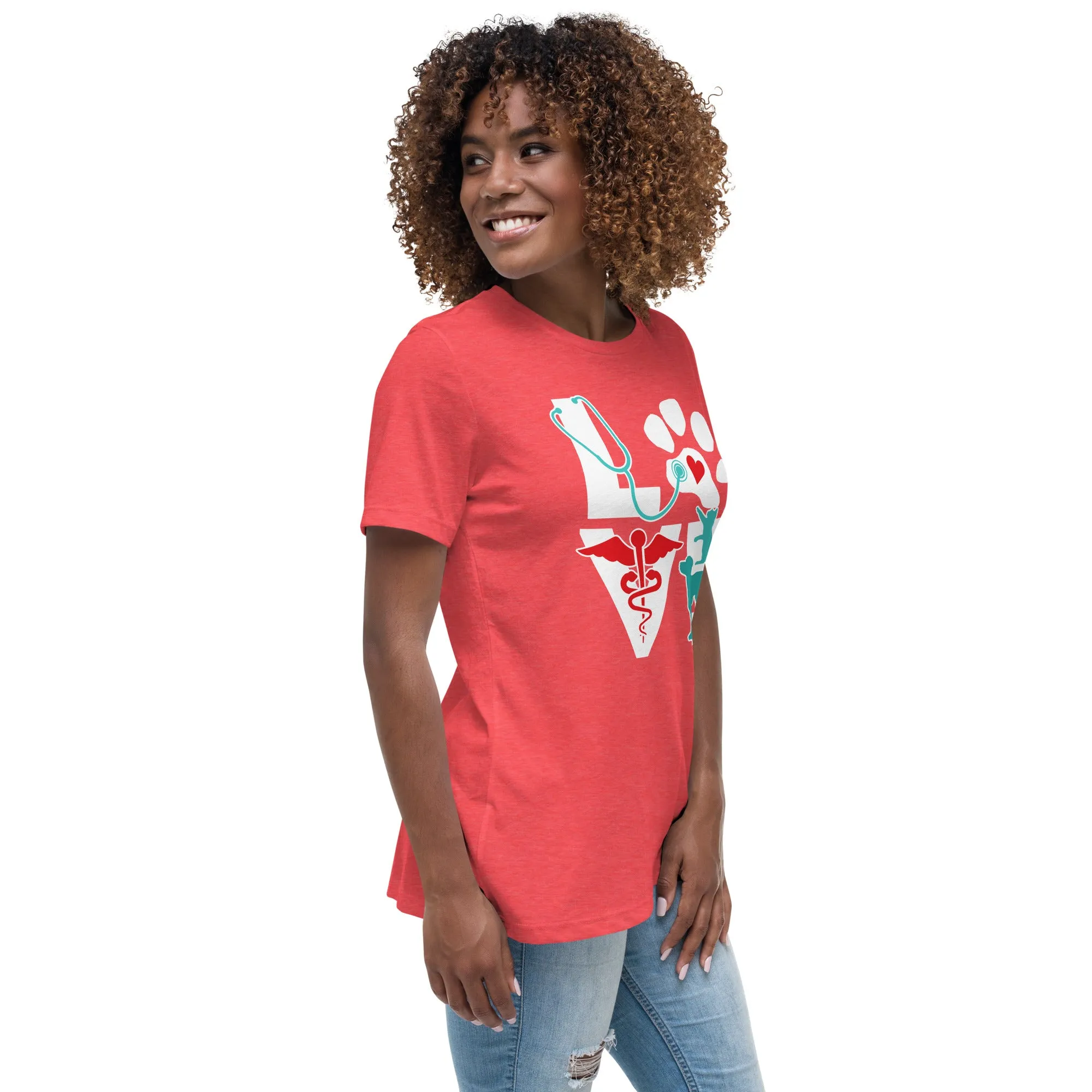 Love Cat and Dog Women's Relaxed T-Shirt