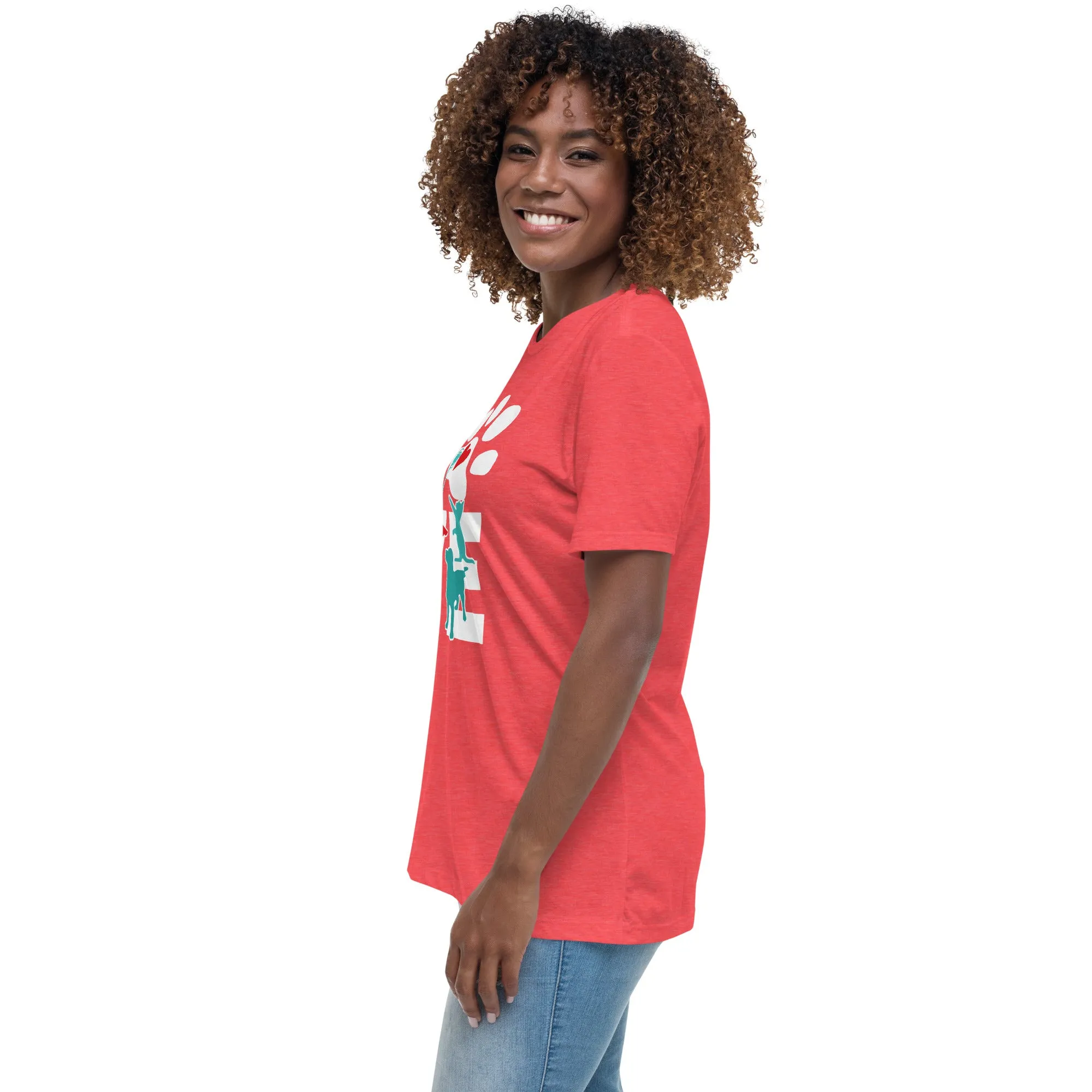 Love Cat and Dog Women's Relaxed T-Shirt