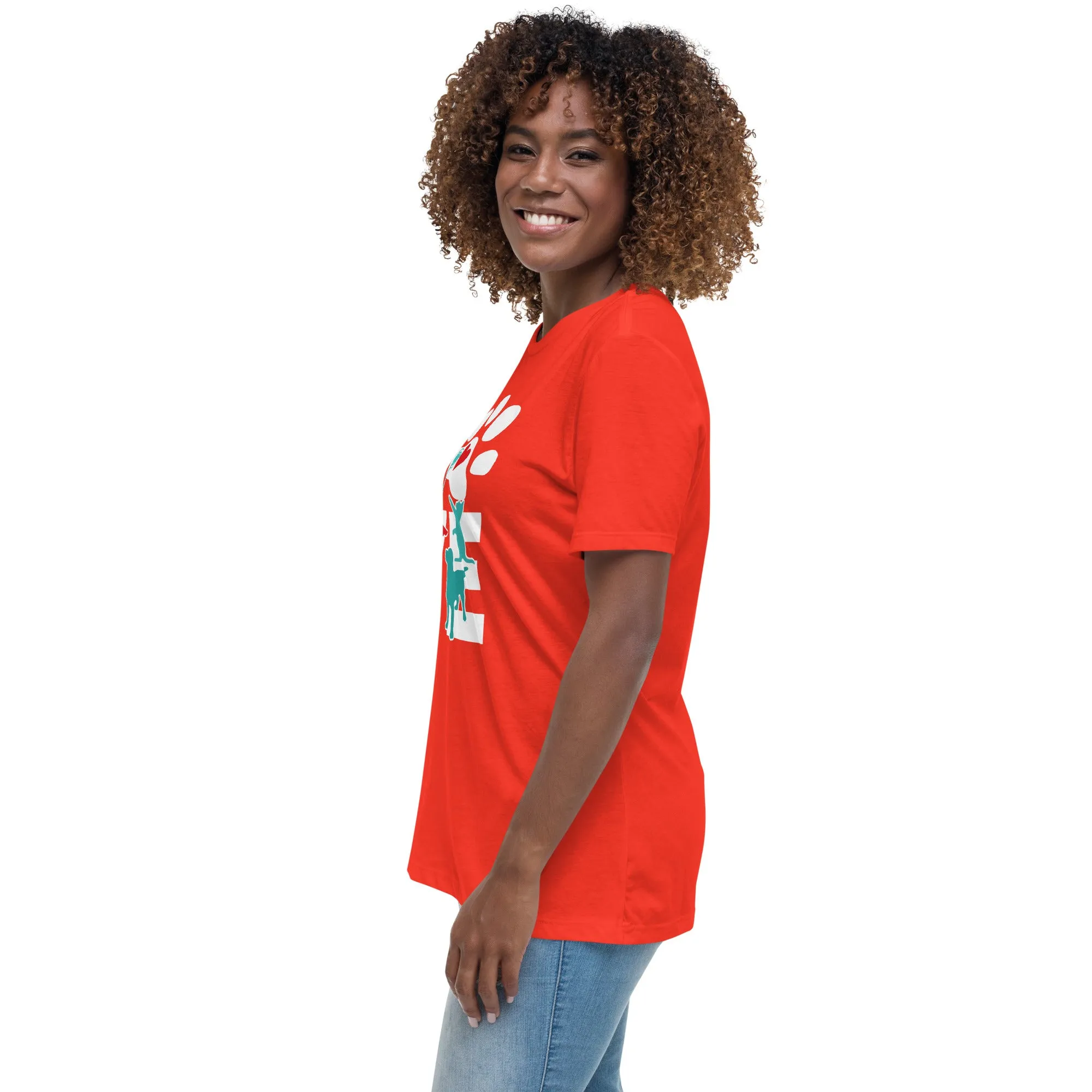 Love Cat and Dog Women's Relaxed T-Shirt