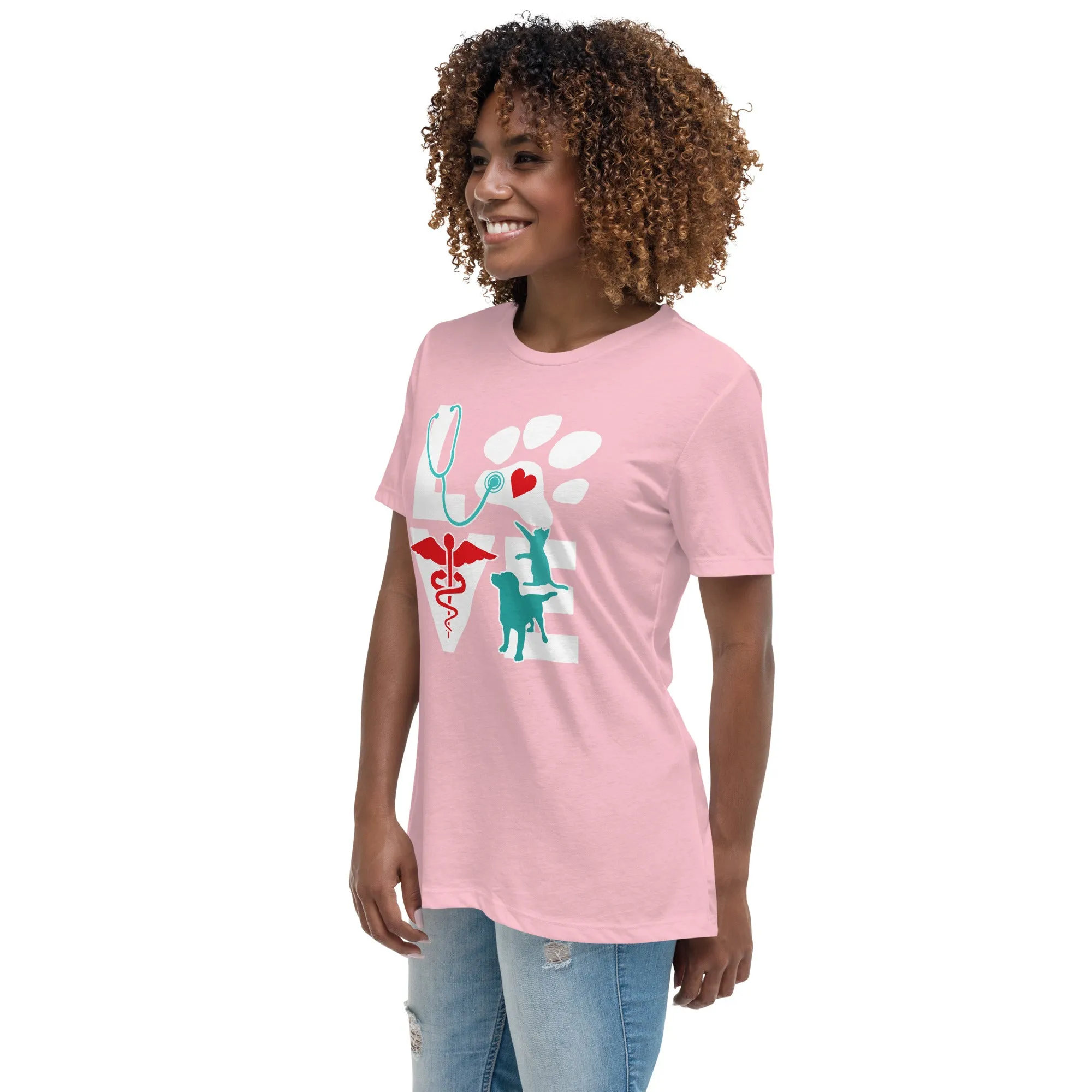 Love Cat and Dog Women's Relaxed T-Shirt