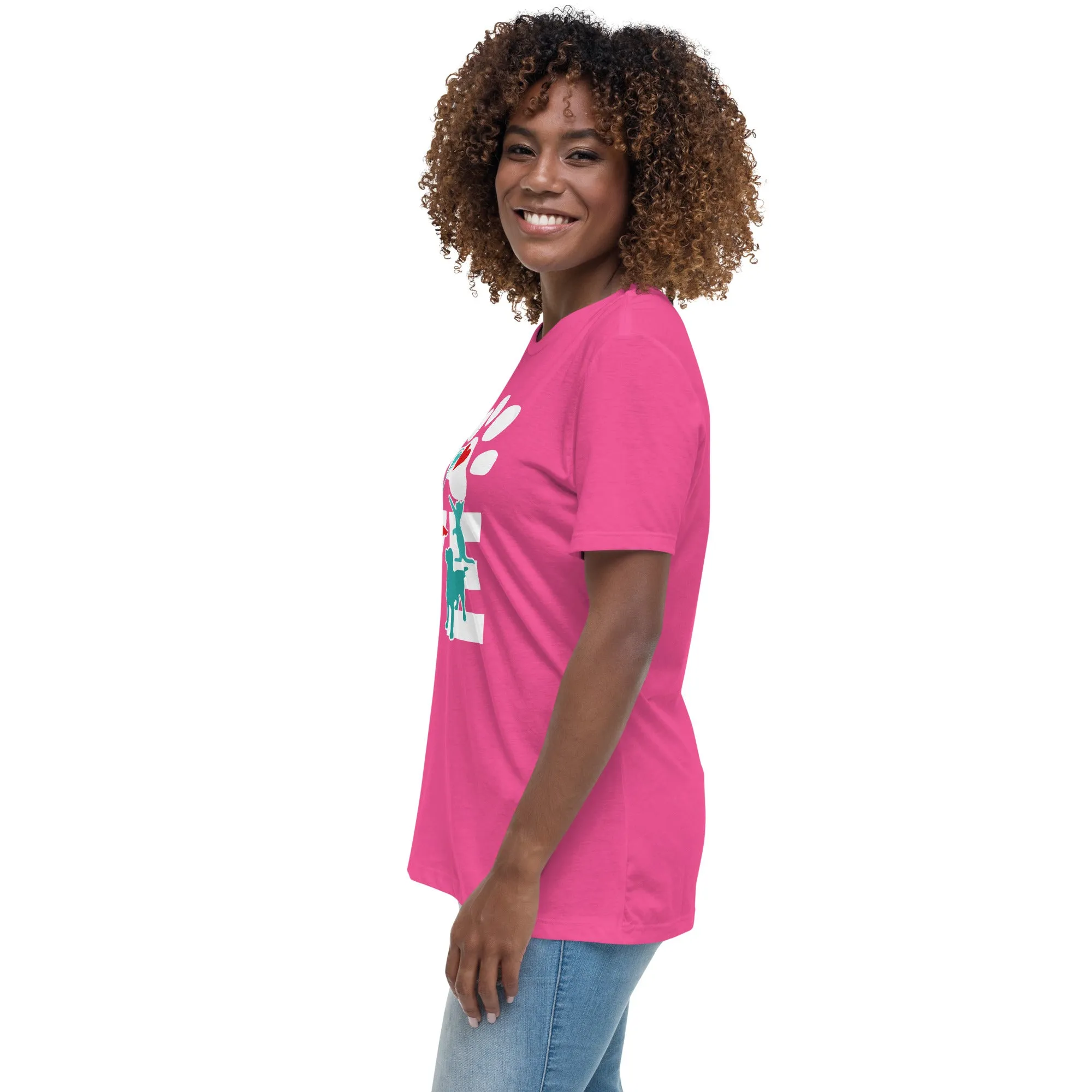 Love Cat and Dog Women's Relaxed T-Shirt