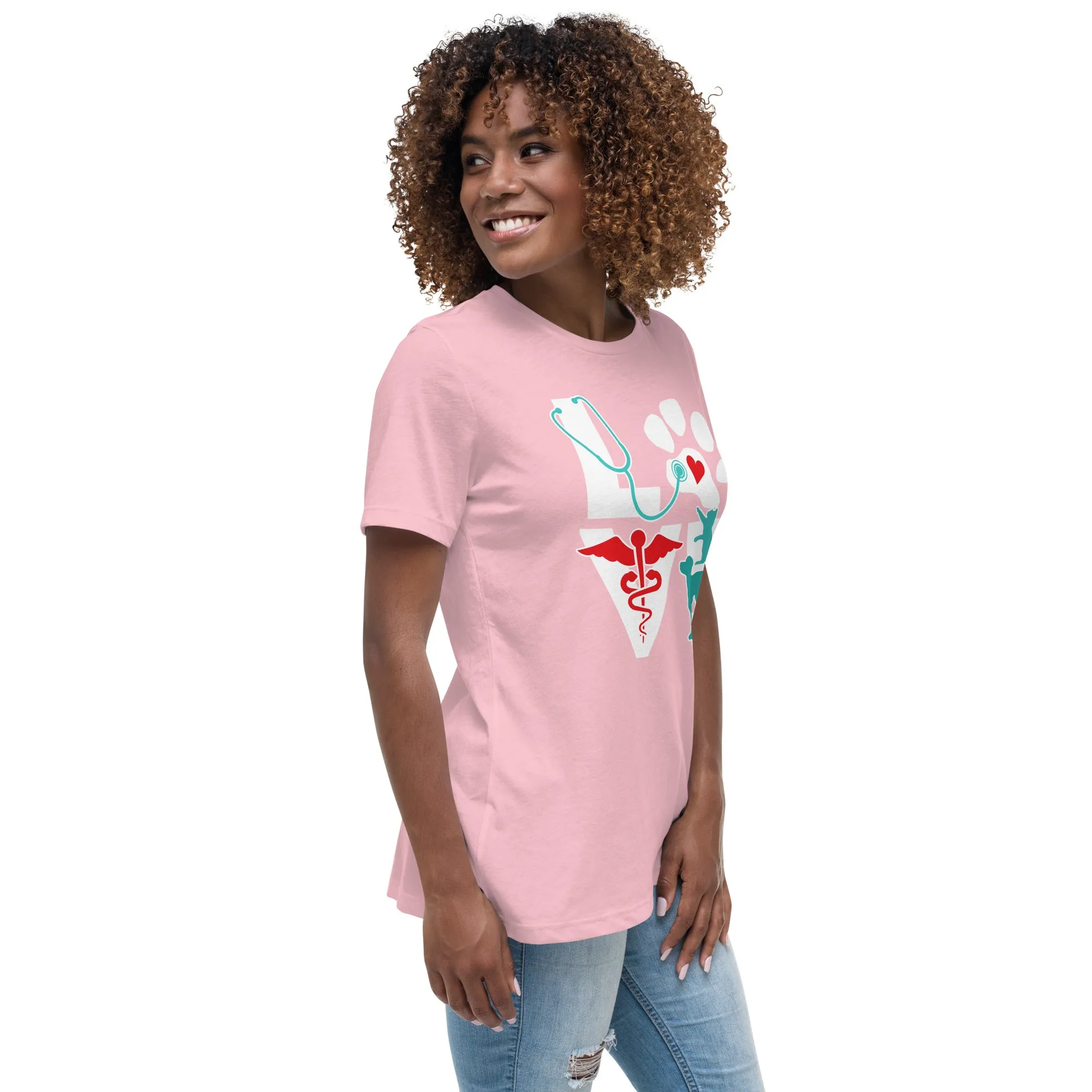 Love Cat and Dog Women's Relaxed T-Shirt