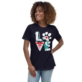 Love Cat and Dog Women's Relaxed T-Shirt