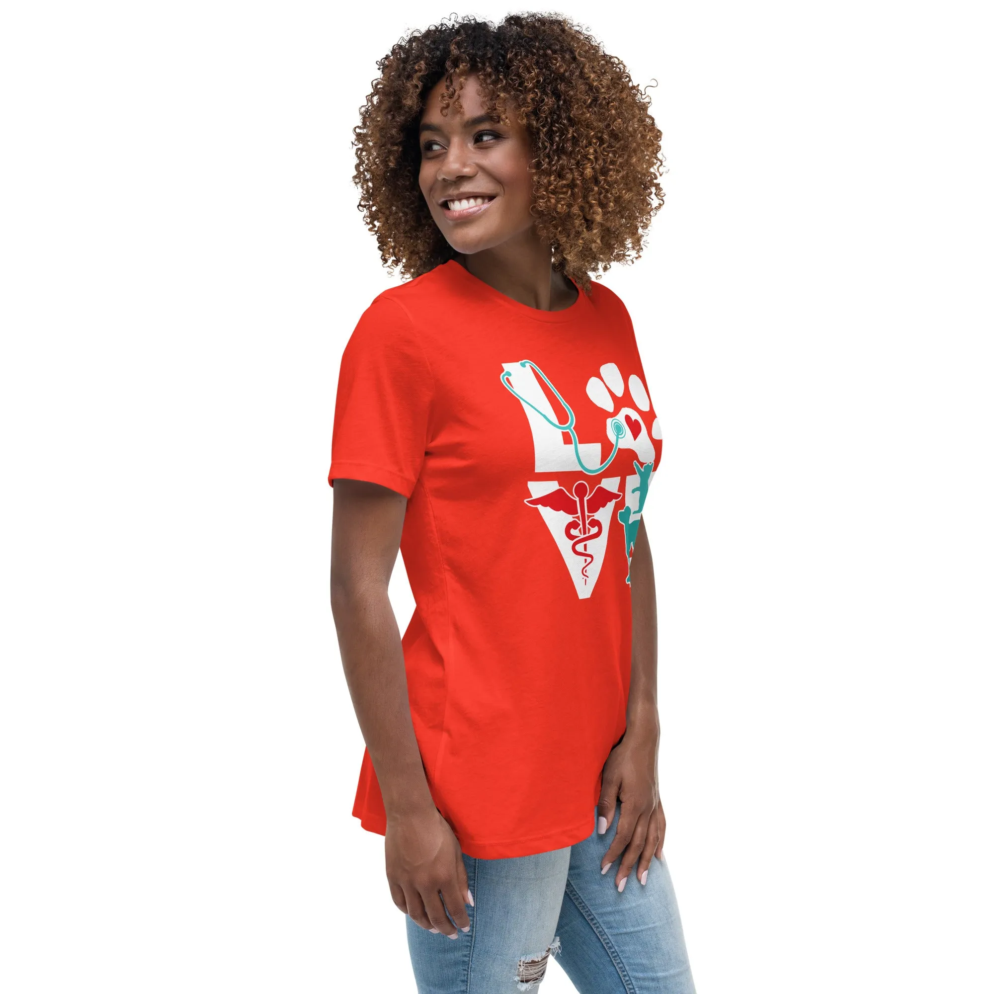 Love Cat and Dog Women's Relaxed T-Shirt