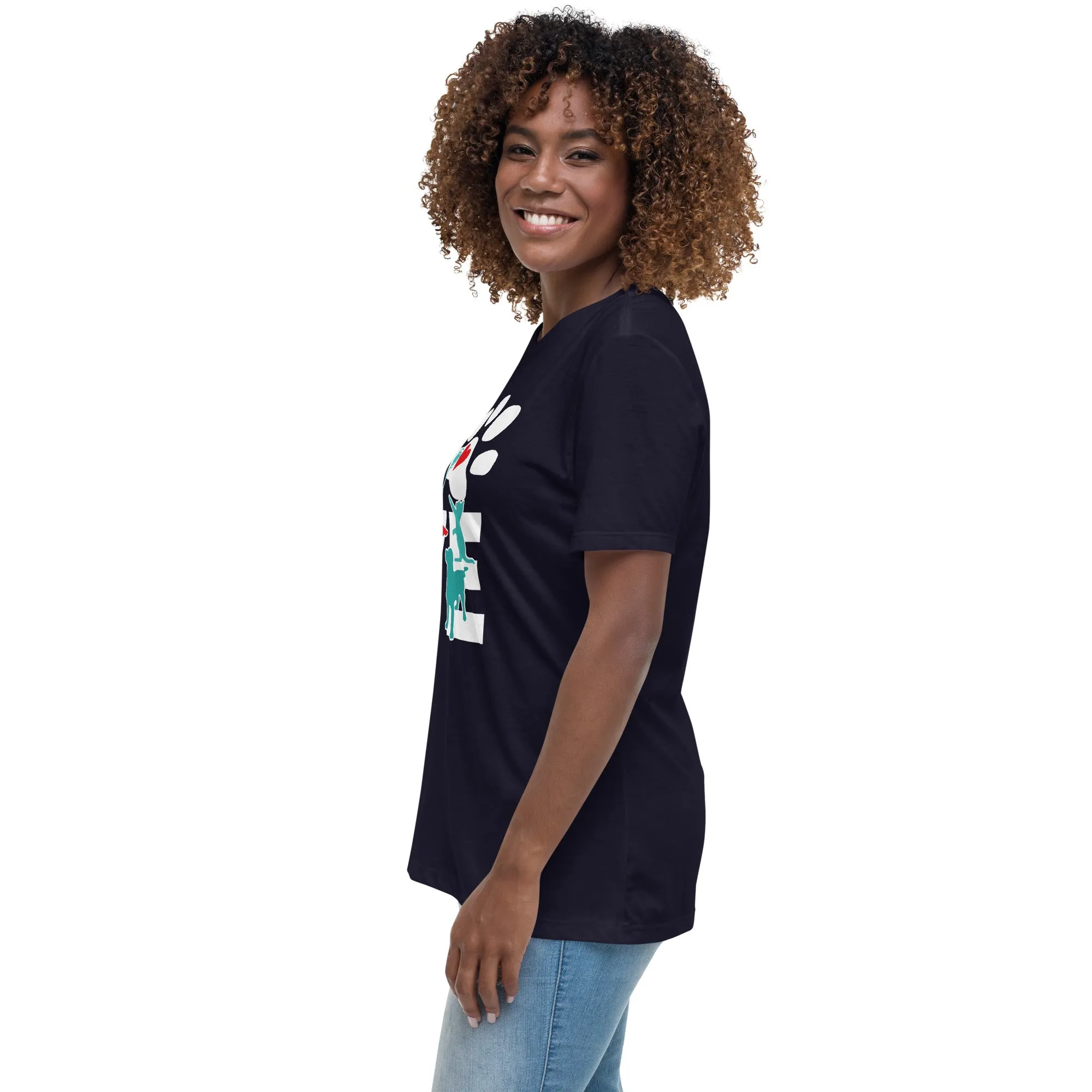 Love Cat and Dog Women's Relaxed T-Shirt