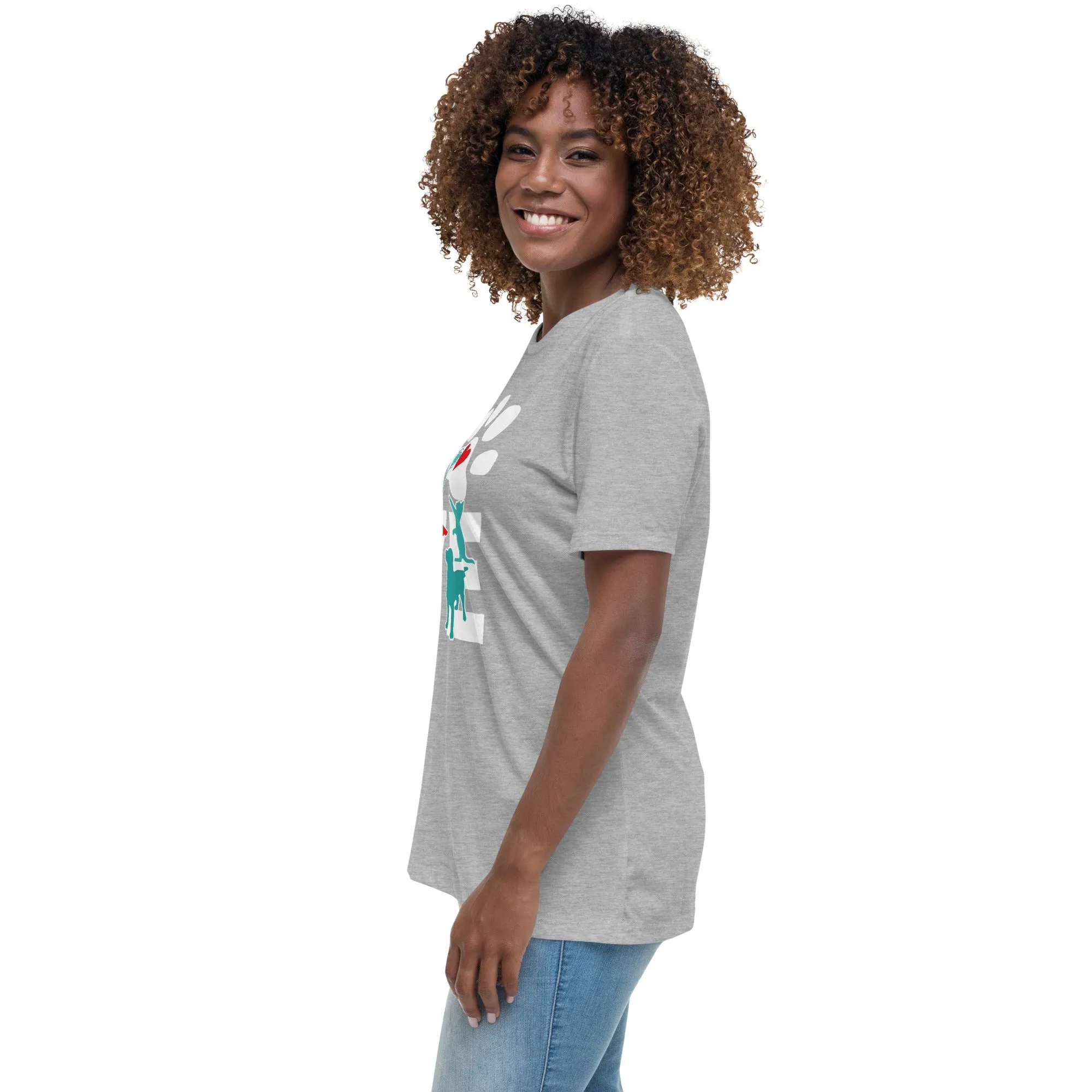 Love Cat and Dog Women's Relaxed T-Shirt