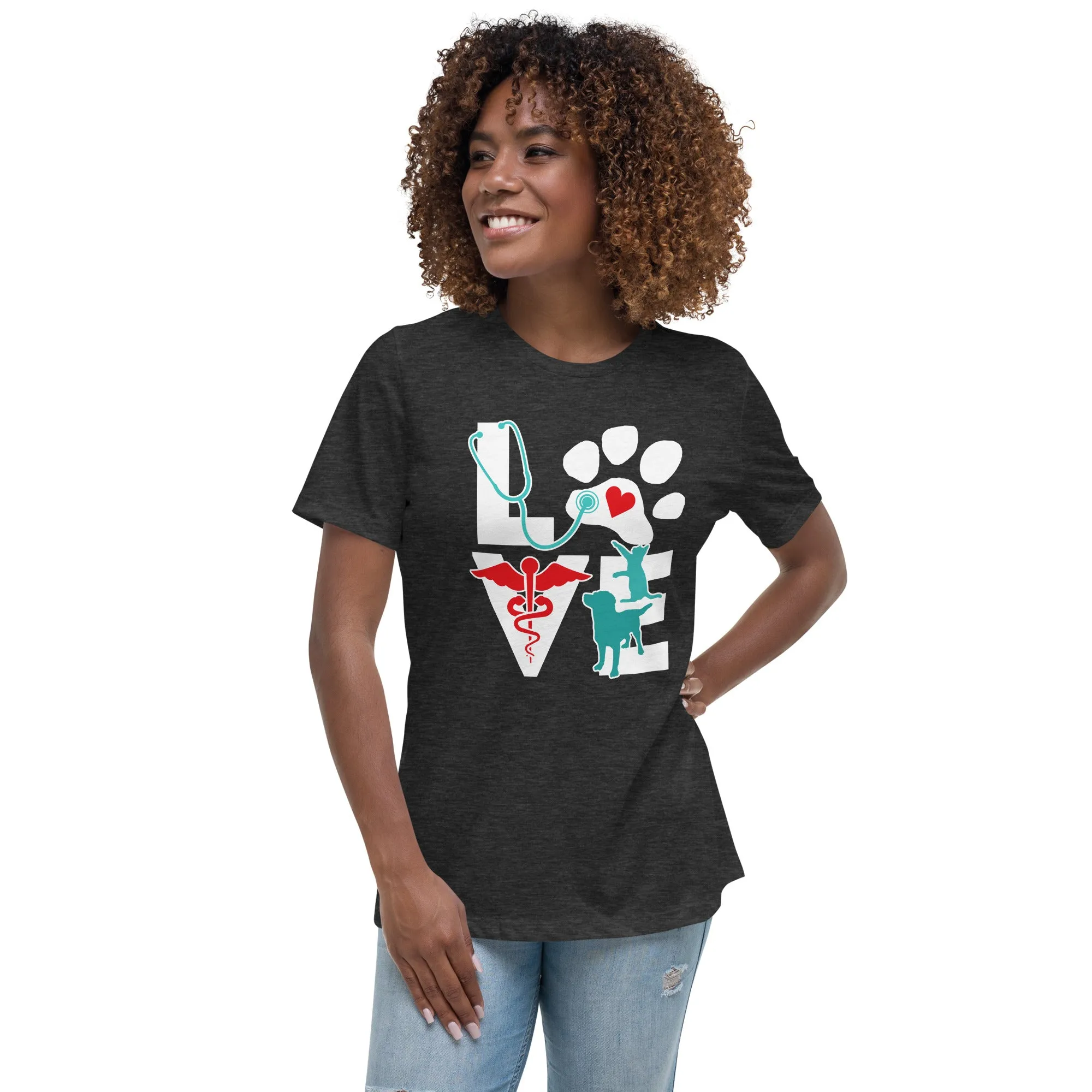 Love Cat and Dog Women's Relaxed T-Shirt