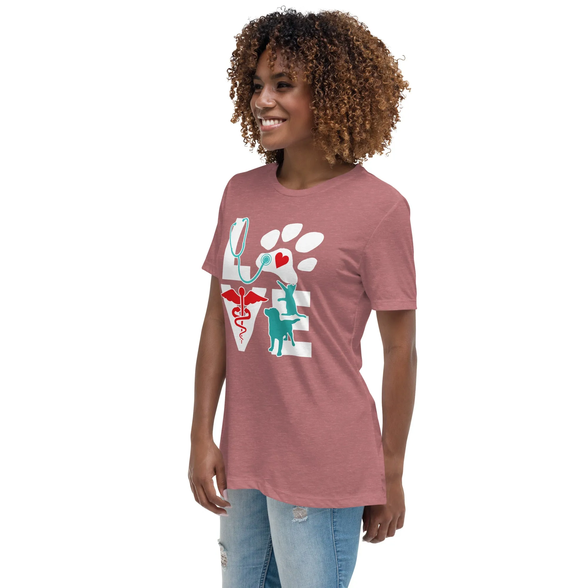 Love Cat and Dog Women's Relaxed T-Shirt