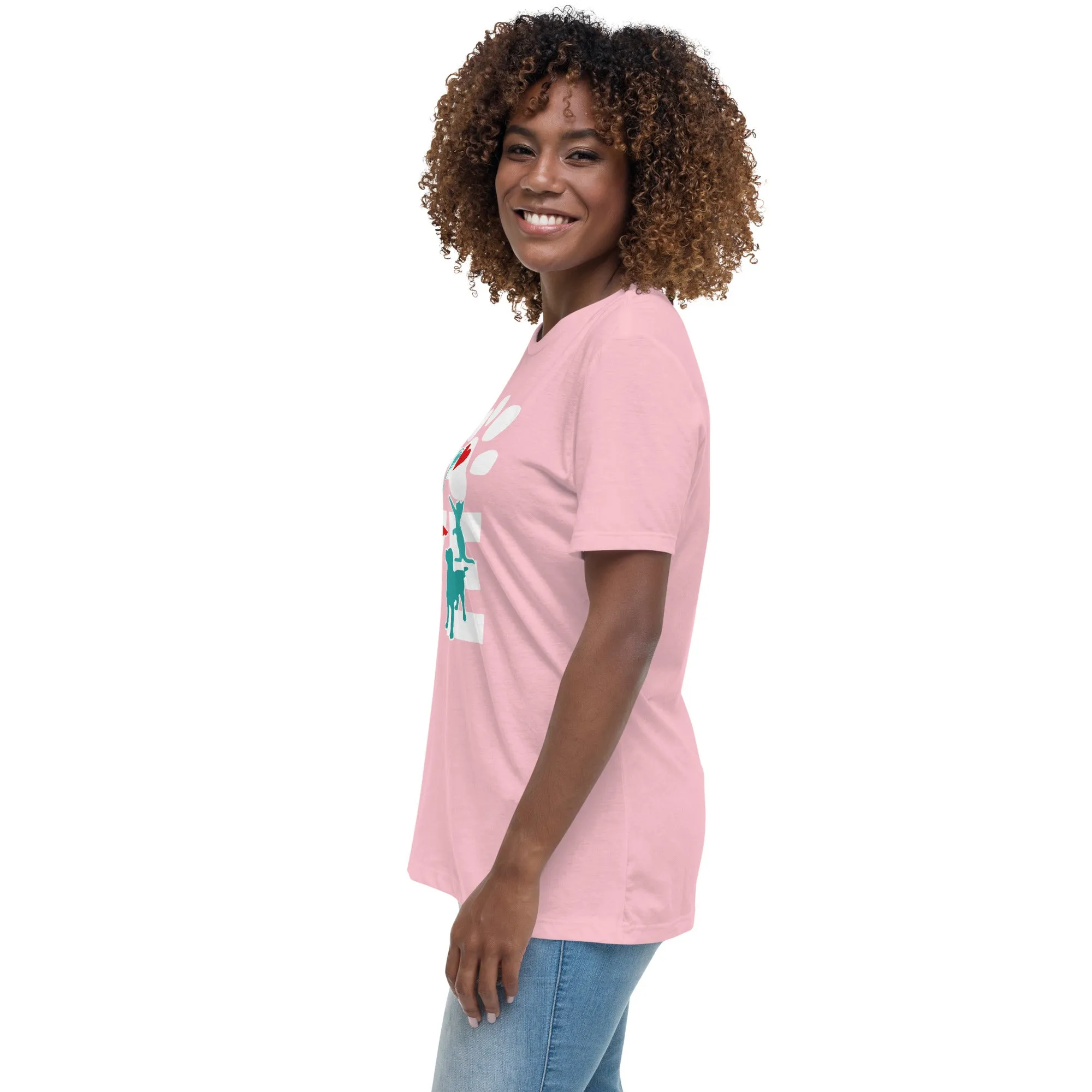 Love Cat and Dog Women's Relaxed T-Shirt