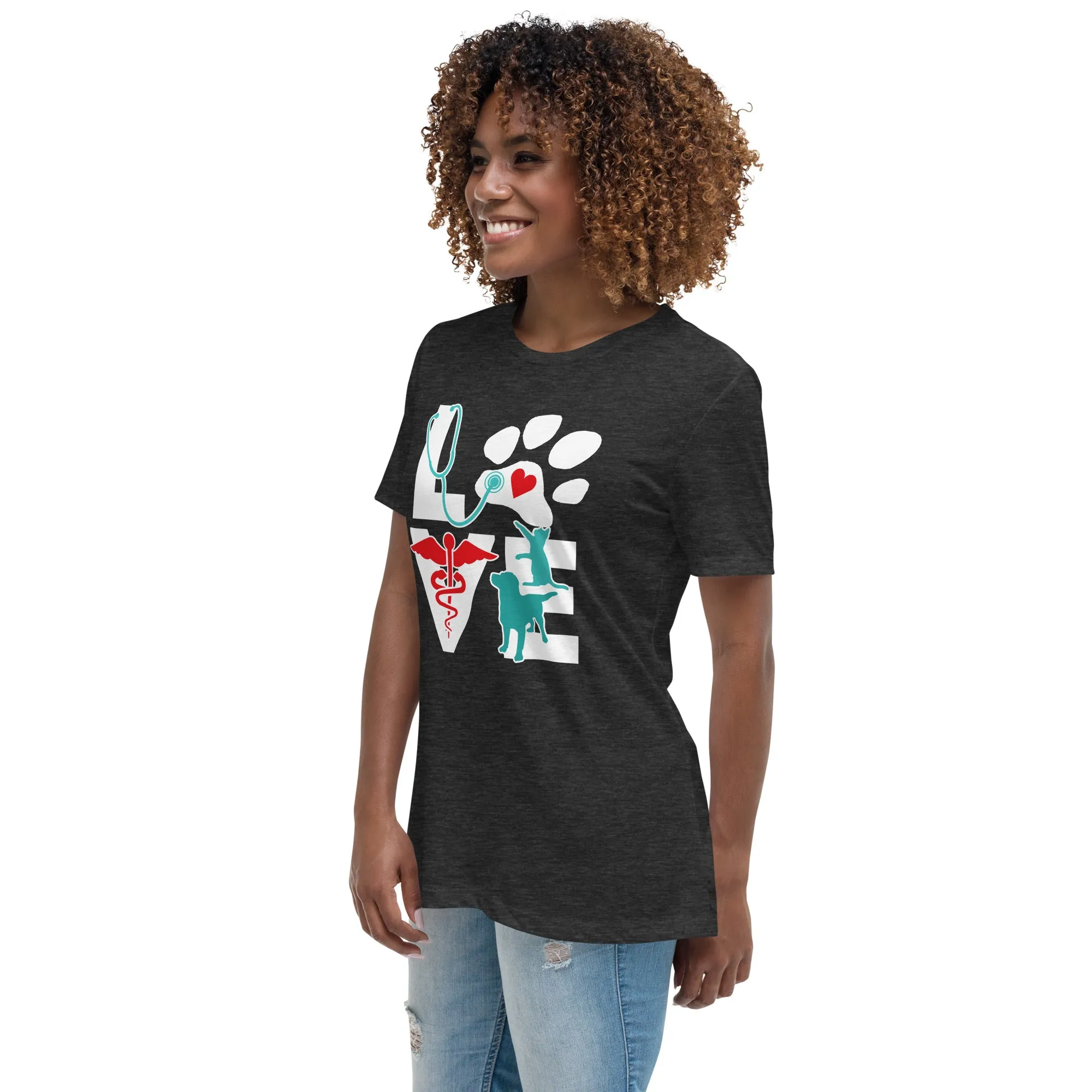 Love Cat and Dog Women's Relaxed T-Shirt