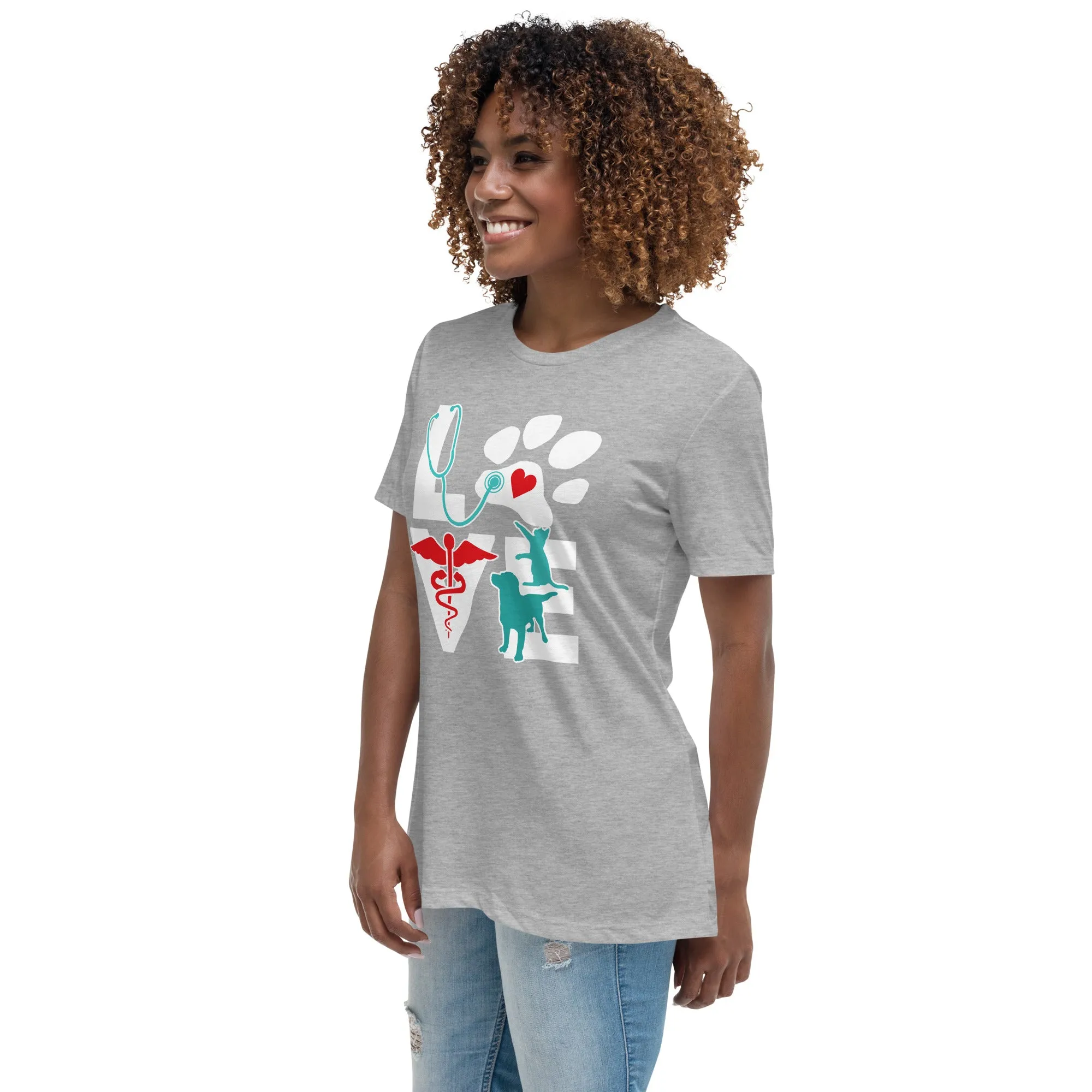 Love Cat and Dog Women's Relaxed T-Shirt
