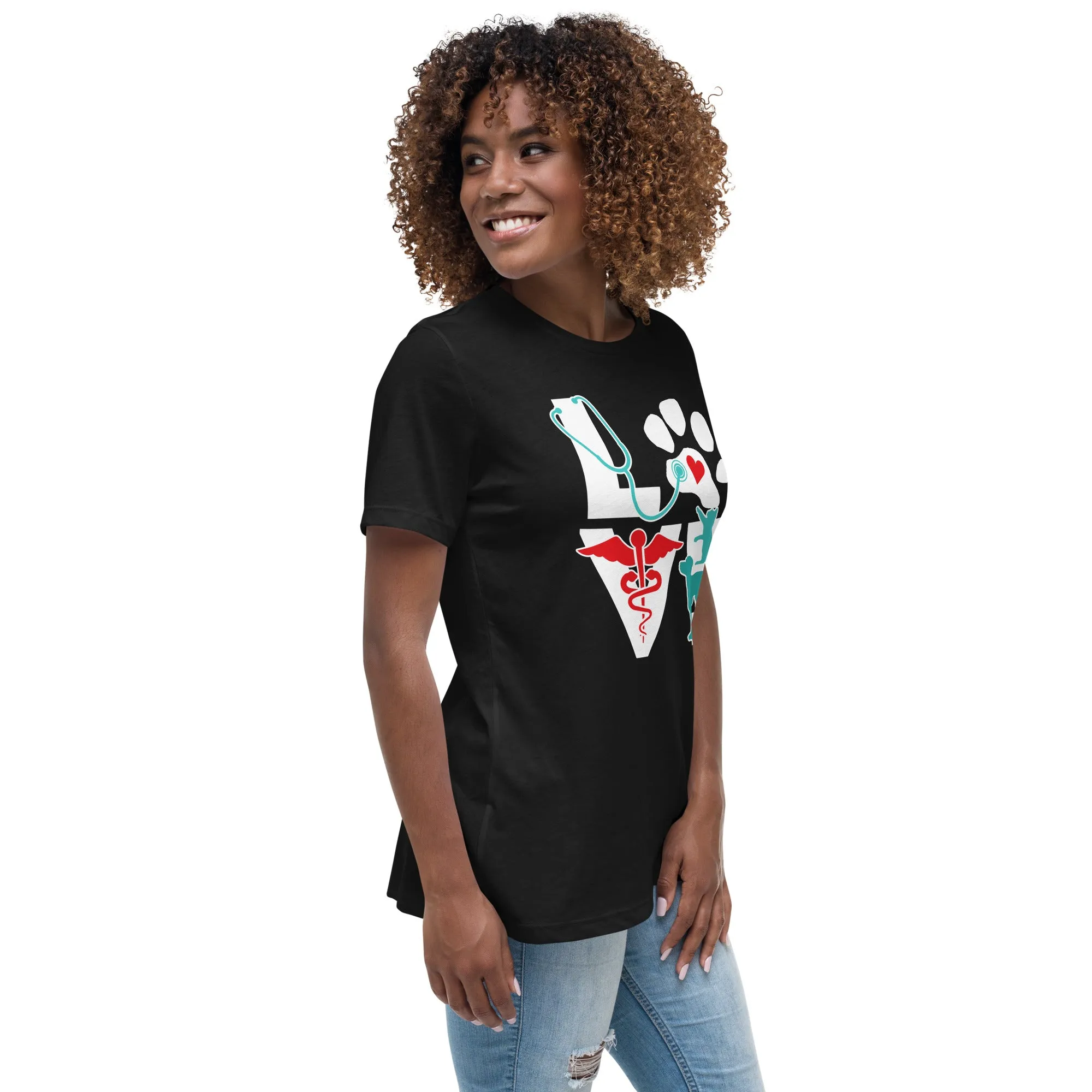 Love Cat and Dog Women's Relaxed T-Shirt