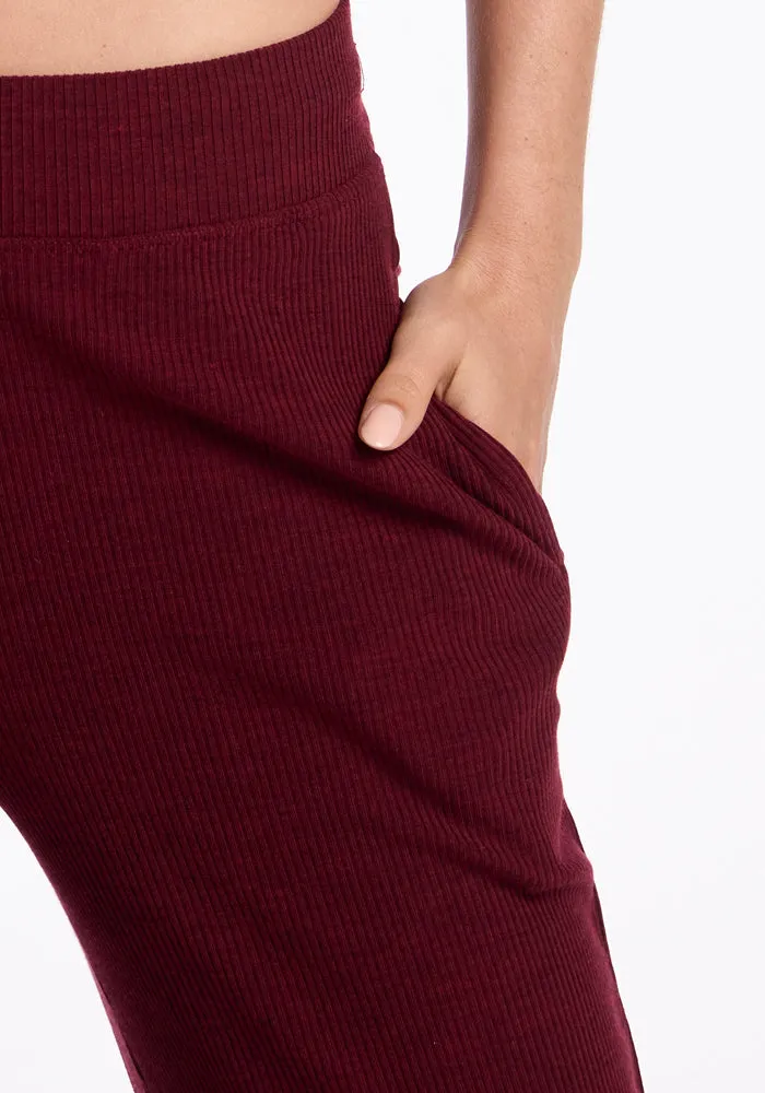 Luca Ribbed Pants • Final Sale Deals! - Cranberry Melange